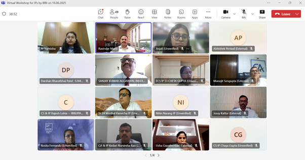 IBBI organised a virtual Workshop for Insolvency Professionals